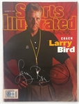 Lot of 3: Signed Sports Illustrated Magazines including Larry Bird, Phil Jackson, and Dean Smith (Beckett/BAS)