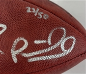 50 TD Club: Tom Brady, Patrick Mahomes, & Peyton Manning Signed NFL Leather Game Model Football (Beckett/BAS LOA)