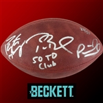 50 TD Club: Tom Brady, Patrick Mahomes, & Peyton Manning Signed NFL Leather Game Model Football (Beckett/BAS LOA)