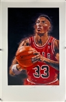 Scottie Pippen Lot of Ten (10) Signed 22 x 34 Lithographs (Limited Edition)(Third Party Guaranteed)