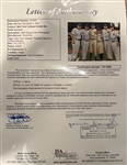 Yankees Perfect 6 Signed 16 x 20 with Larsen, Cone, Wells, Posada, Berra & Girardi (JSA LOA)