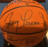 1973 New York Knicks (World Champs) Team Signed Commemorative NBA Leather Game Model Basketball (15 Sigs)(JSA LOA)