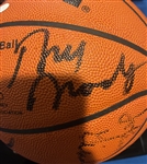 1973 New York Knicks (World Champs) Team Signed Commemorative NBA Leather Game Model Basketball (15 Sigs)(JSA LOA)