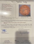 1973 New York Knicks (World Champs) Team Signed Commemorative NBA Leather Game Model Basketball (15 Sigs)(JSA LOA)