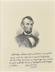 Gerald R. Ford One-of-a-Kind Signed & Extensively Inscribed Engraving of Abraham Lincoln (Beckett/BAS LOA)