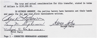 Steve Jobs RARE Signed Real Estate Document to Purchase Land in Yamhill County, OR - The Area That Inspired the Apple Name! (Beckett/BAS LOA)