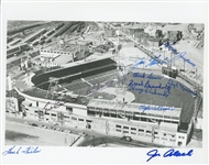 Cincinnati Reds Vintage Greats Signed 8" x 10" Stadium Photo w/ Nuxhall, Sauer, & More! (12 Sigs)(Beckett/BAS LOA)