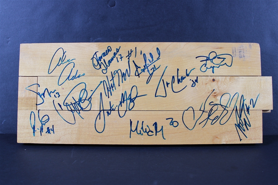 1997-98 Phoenix Suns Signed Game Used Floor Segment with Nash, Kidd, Chambers, etc. (JSA LOA)