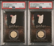 Harry Potter: Lot of Two 2007 Artbox #P1 OOTP D.A. Parchment Prop Card (PSA NM 7)(PSA/DNA Encapsulated)