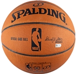LeBron James & Stephen Curry Dual Signed NBA Leather Game Model Basketball (Beckett/BAS & PSA/DNA LOAs)