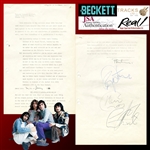 The Who ULTRA RARE Fully Band Signed 1970 Addendum Agreement to Original Polydor Records Contract - Only Who Band Signed Contract to Ever Come to Market! (Beckett/BAS, JSA, Tracks & REAL LOAs)