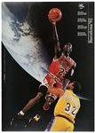 Michael Jordan Hand Signed 13 x 17 1992 Barcelona Olympics Promotional Poster in Framed Display (Beckett/BAS LOA)