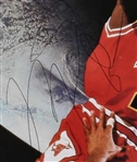 Michael Jordan Hand Signed 13 x 17 1992 Barcelona Olympics Promotional Poster in Framed Display (Beckett/BAS LOA)