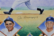 Joe DiMaggio Signed & Framed Ltd. Ed. Yankee Legends Lithograph (Beckett/BAS LOA)