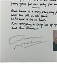 Graham Nash Signed Ltd. Ed. Our House Lyric Sheet (Nash LOA)(Beckett/BAS)