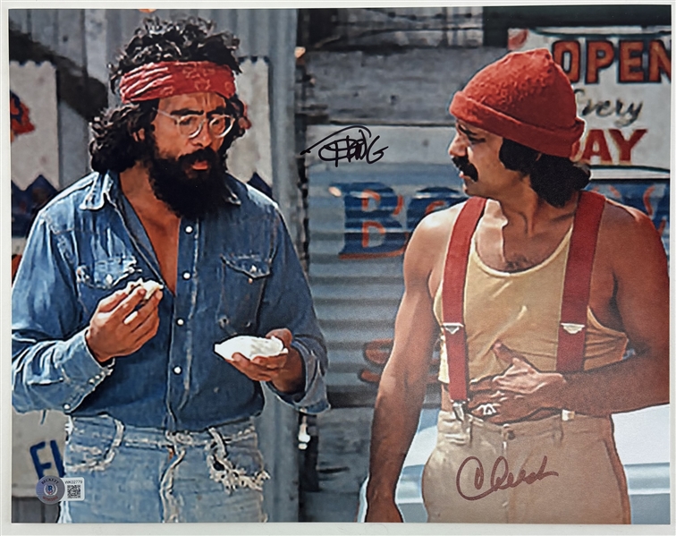 Cheech & Chong Dual Signed 11" x 14" Color Photo (JSA COA)
