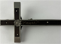 Impressive Linda Blair Signed & Movie Used Crucifix From The Exorcist w/ Photo-match! (Production Asset Procurement)(PSA/DNA LOA)