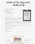 Howard Hughes Signed Contract in Framed Display w/ Gem Mint 9 Autograph! (PSA/DNA Encapsulated)