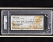 Marilyn Monroe Signed 1946 Earl Moran Modeling Release w/ Moran Signed Check - One of Her First Ever Modeling Shoots - Signed Norma Jeane Dougherty (PSA/DNA)