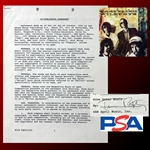 Tom Petty Signed Publishing Agreement for The Traveling Wilburys Vol. 3 Album Release (PSA/DNA)