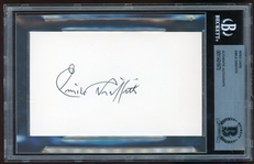 Emile Griffith Signed 3 x 5 Index Card (Beckett/BAS Encapsulated)