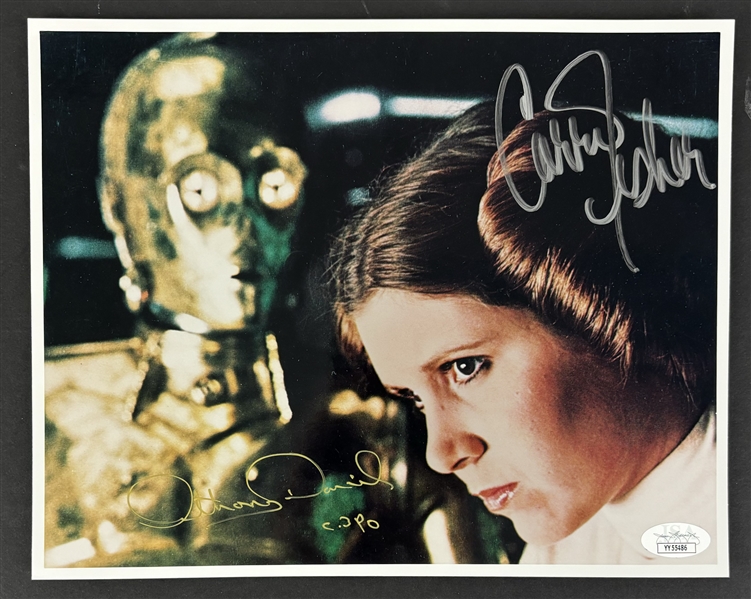 Star Wars: Carrie Fisher & Anthony Daniels Signed 8" x 10" Photo (JSA LOA)