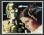 Star Wars: Carrie Fisher & Anthony Daniels Signed 8 x 10 Photo (JSA LOA)