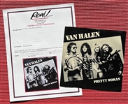 Van Halen: David Lee Roth Signed Pretty Woman 45 RPM Sleeve (Epperson/REAL LOA)