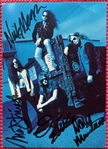 Megadeth: Fully Group Signed 4 x 6 Cardstock Photo (4 Sigs)(PSA/DNA)
