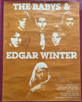 The Babys & Edgar Winter: Rare Group Signed 17 x 22 1980 Concert Poster (5 Sigs)(JSA LOA)