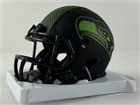 Steve Largent Signed & Inscribed Seattle Seahawks Mini Helmet (JSA WIT)