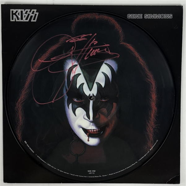 KISS: Gene Simmons Signed Solo Picture Disc (Beckett/BAS)