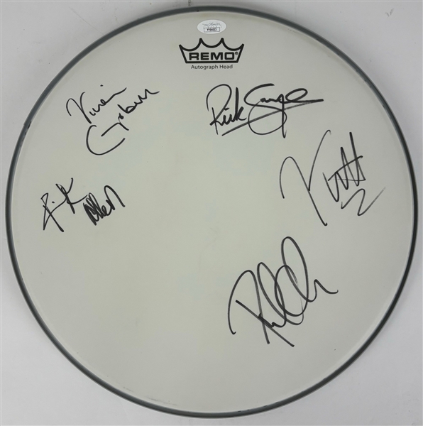 Def Leppard Group Signed Drumhead (5/Sigs) (JSA)