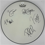 Def Leppard Group Signed Drumhead (5/Sigs) (JSA)