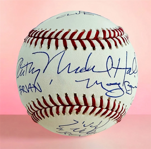 The Breakfast Club Cast Signed ML Baseball! Signing Photos Included! (Beckett/BAS)