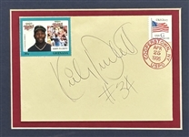 Kirby Puckett Signed Envelope in Framed Minnesota Twins Display (JSA)