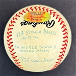 Lou Brock Signed & Heavily Stat Inscribed Ltd. Ed. ONL Baseball (Brock Holo)
