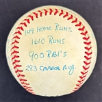 Lou Brock Signed & Heavily Stat Inscribed Ltd. Ed. ONL Baseball (Brock Holo)