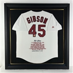 Bob Gibson Signed Ltd. Ed. Cardinals Stat Jersey in Framed Display (Beckett/BAS LOA)