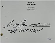 Seinfeld: Larry Thomas Signed & Soup Nazi Inscribed Script (JSA)