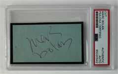 T.Rex: Marc Bolan Signed 2 x 3.5 Segment (PSA/DNA Encapsulated)