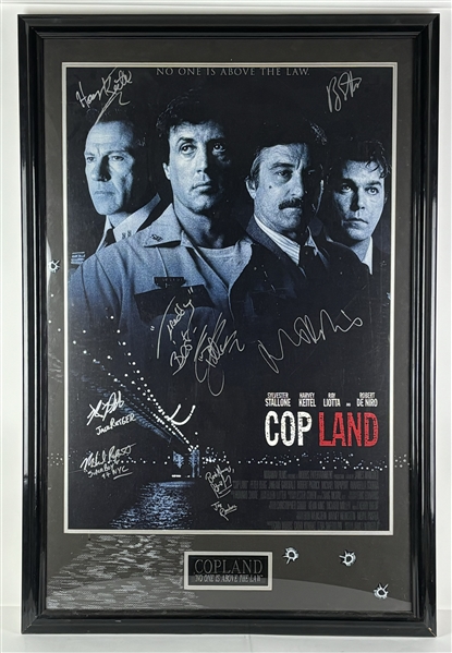 Cop Land: Cast Signed Poster in Framed Display w/ Stallone, DeNiro, Liotta & Keitel (JSA LOA)