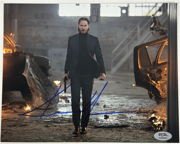 Keanu Reeves Signed 8" x 10" Photo as John Wick (PSA/DNA)