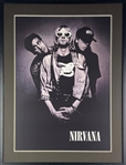 Nirvana: Impossibly RARE Group Signed 1993 “In Utero” Large Format Promo Poster with Extraordinary Provenance Tied Directly to Offices of David Geffen (Jeff Gold Recordmecca & Epperson/REAL LOAs)