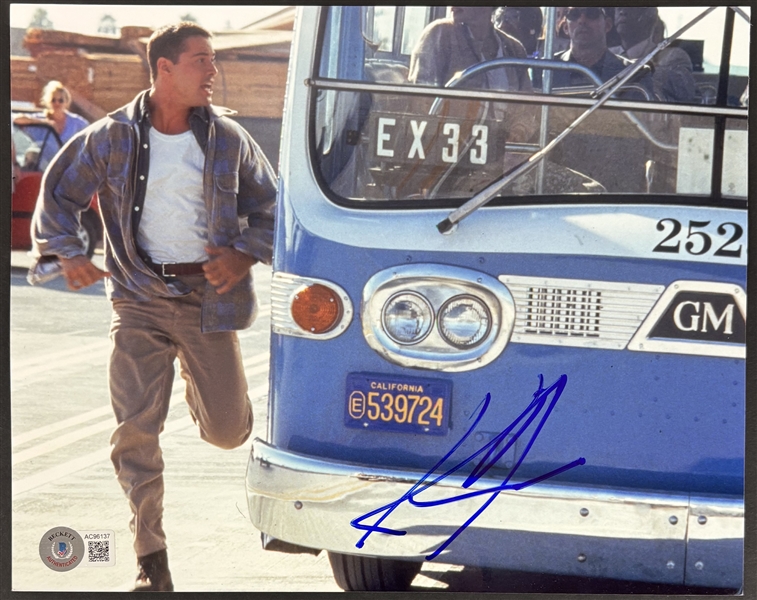 Keanu Reeves Signed 8" x 10" Speed Photo (Beckett/BAS LOA)