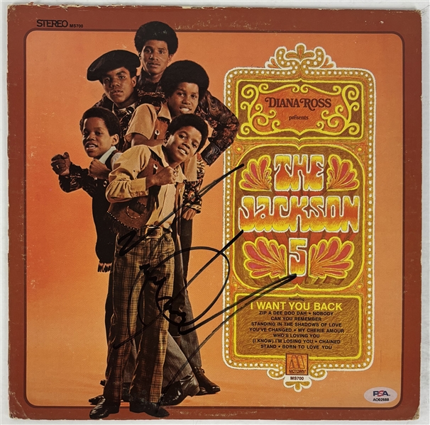 Michael Jackson Signed Jackson 5 "I Want You Back" Album Cover (PSA/DNA LOA)