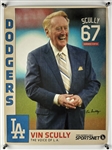 Vin Scully Signed 18 x 24 Dodgers Time Warner Promo Poster (Beckett/BAS)