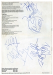 Led Zeppelin, Roy Harper, Keith Moon & Ronnie Lane Signed 1974 Valentine Program & Ticket Stub (Provenance)(Third Party Guaranteed)