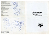 Led Zeppelin, Roy Harper, Keith Moon & Ronnie Lane Signed 1974 Valentine Program & Ticket Stub (Provenance)(Third Party Guaranteed)