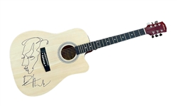 Dave Matthews RARE In-Person Hand Signed Acoustic Guitar with Hand Drawn Artwork! (Third Party Guaranteed)